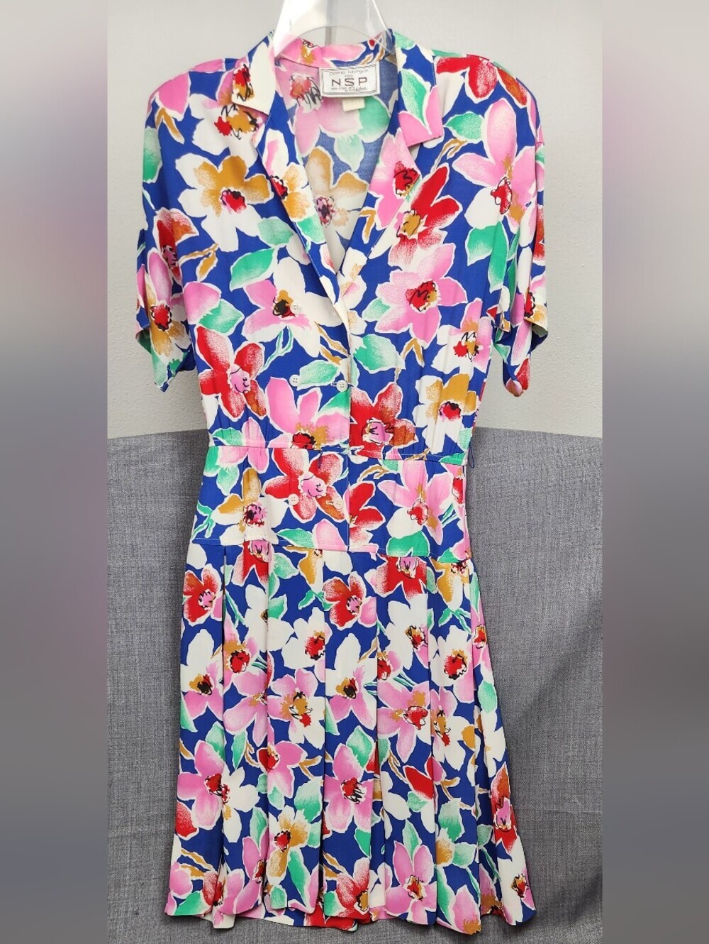 Vintage USA Union Made Donna Morgan Floral Dress. 7/8 - Picture 1 of 10